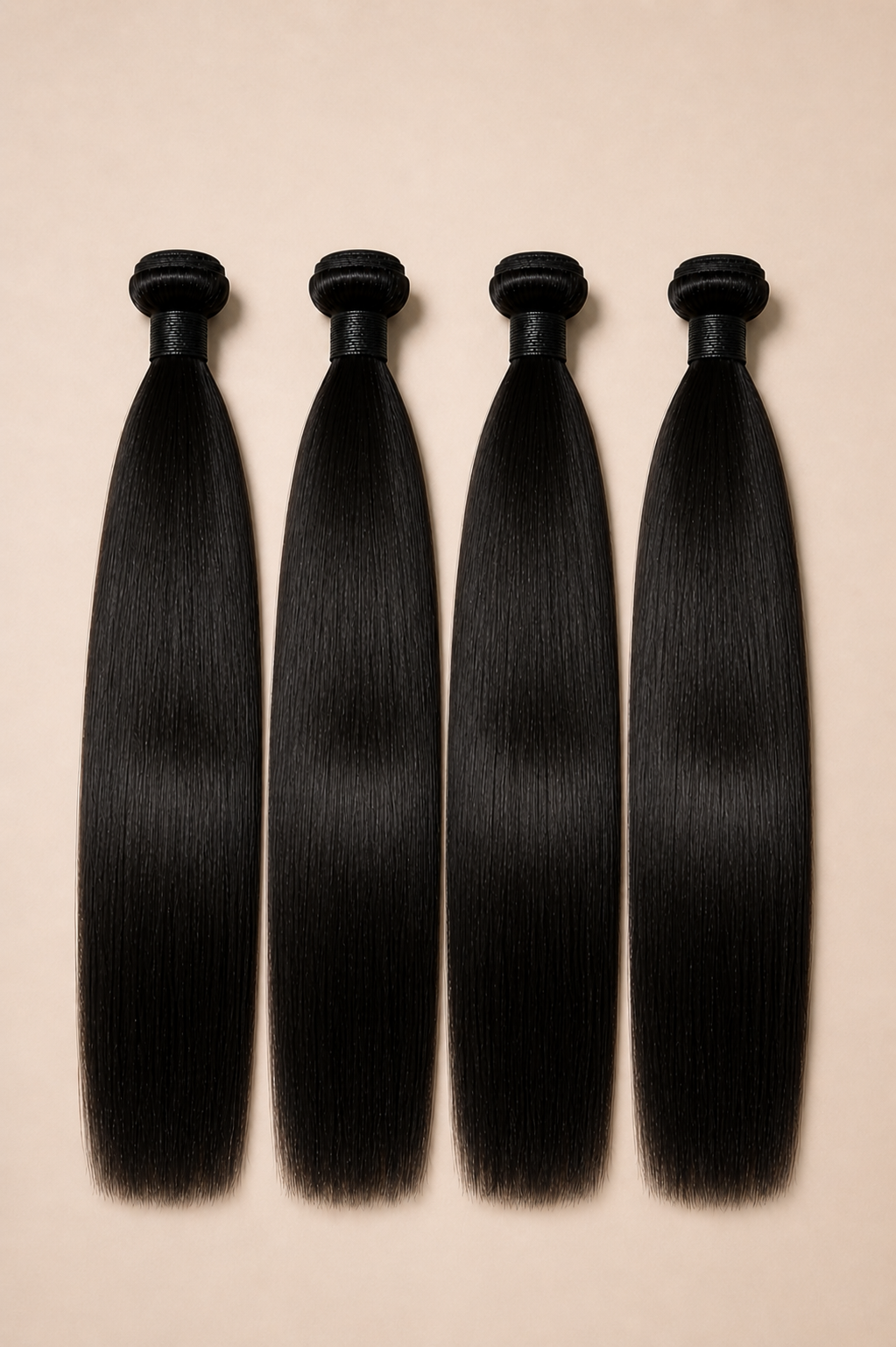4 Straight Raw Hair Bundles