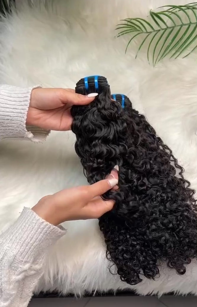 2 Burmese Curly Hair Bundles